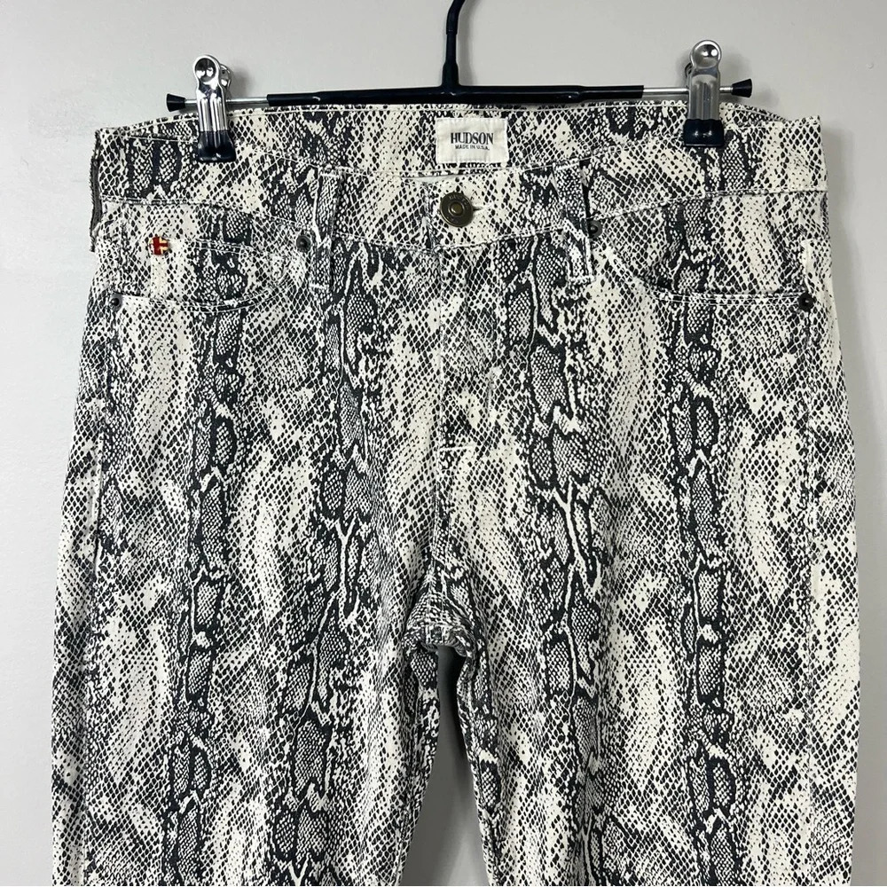 HUDSON stretchy snake print denim pants Sz 29 - Picture 2 of 8